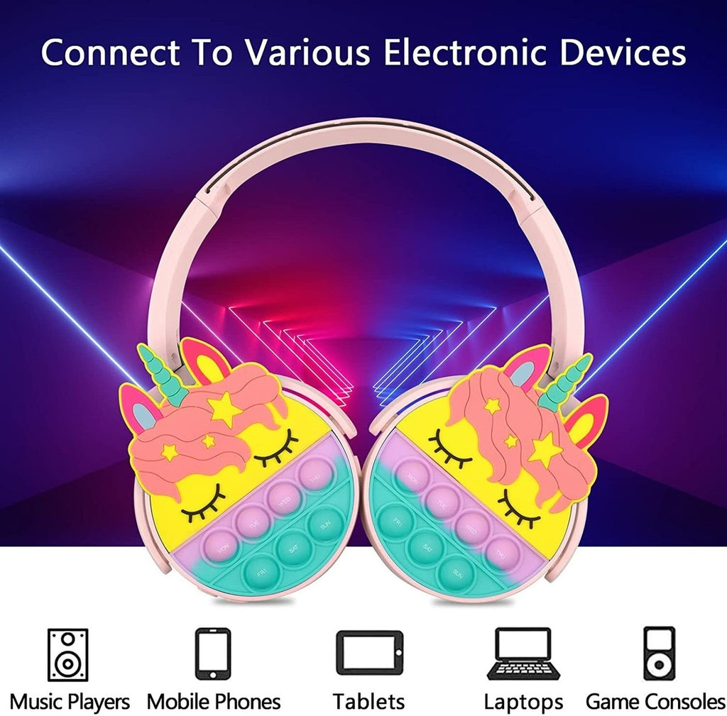 Unicorn Pop-It Headphones — Random Colour — supplier product image 3