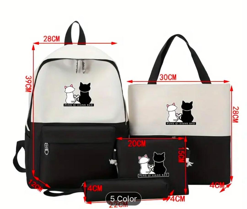 Cat Print School Bag Set — supplier product image 5