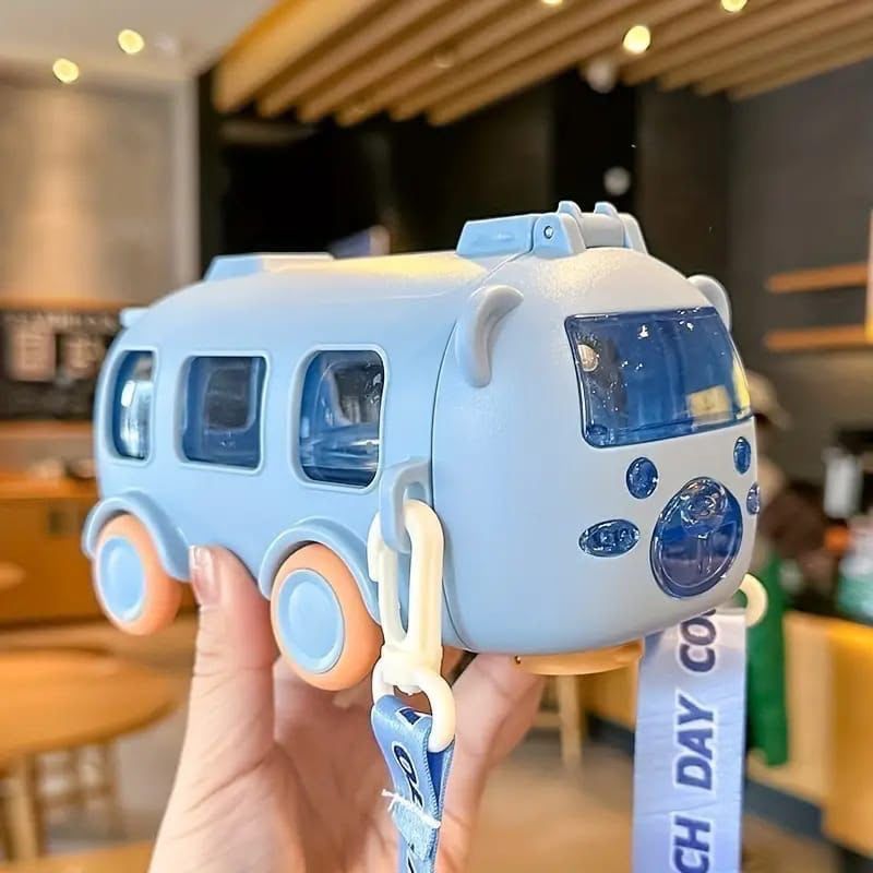 Bus-Shaped Water Bottle with Carry Strap — 500ml