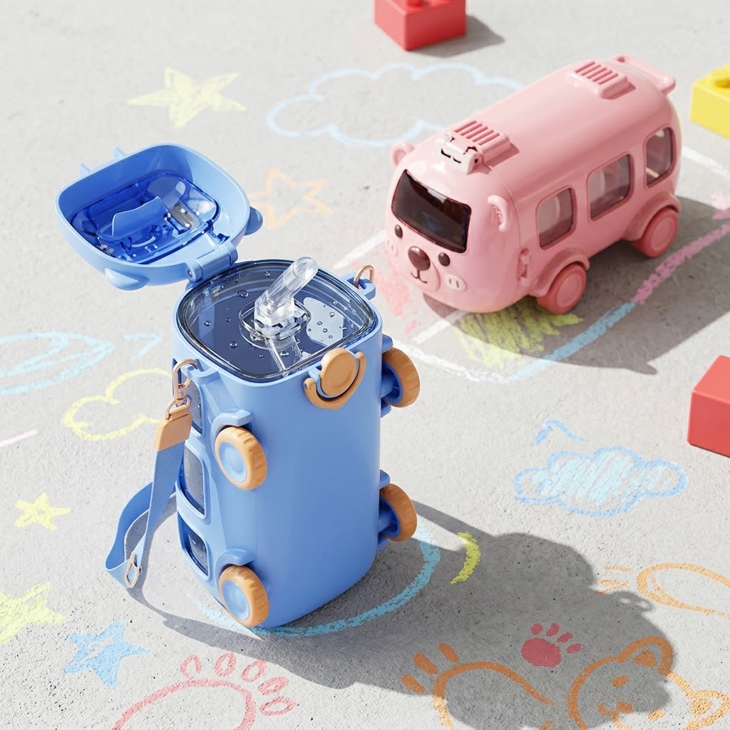 Baby Bus Water Bottle — 500ml, Random Colour — supplier product image 3