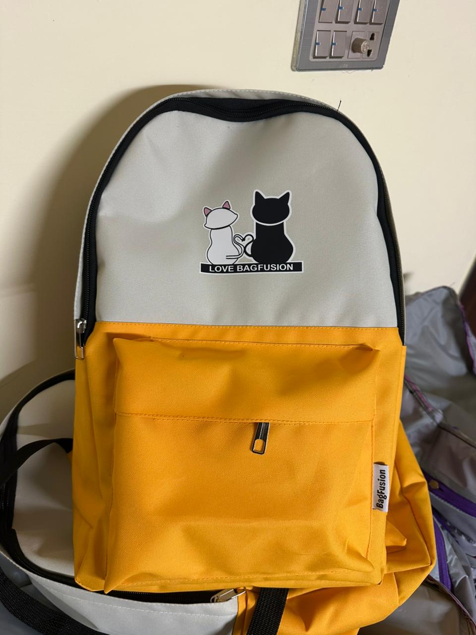 Cat Print School Bag Set
