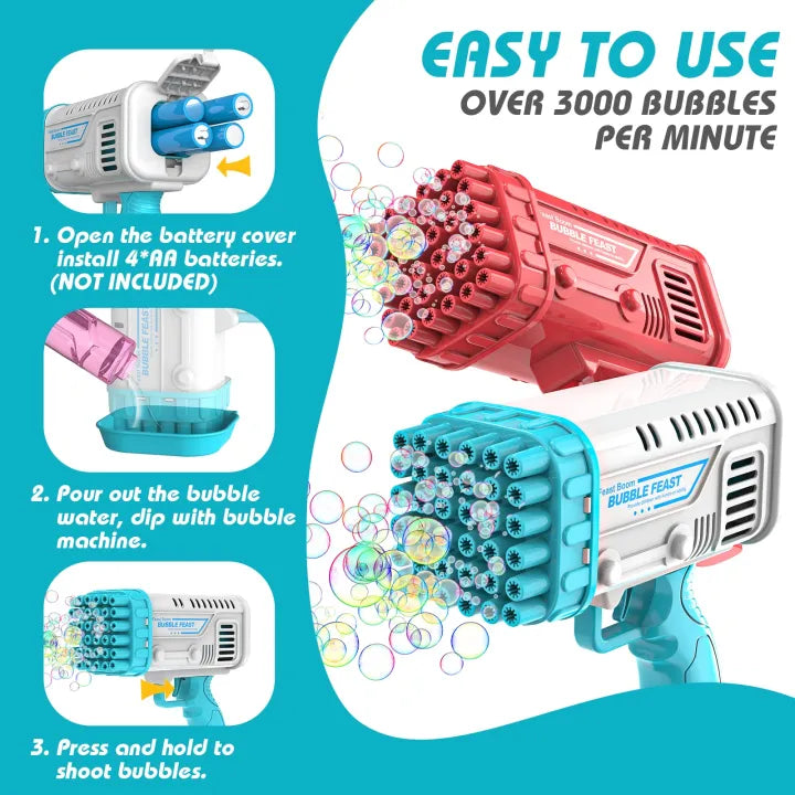 2-in-1 Bazooka Bubble Blower — Random Colour — supplier product image 5