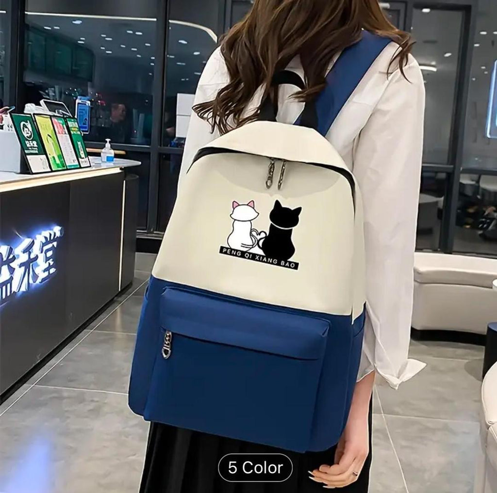 Cat Print School Bag Set — supplier product image 3