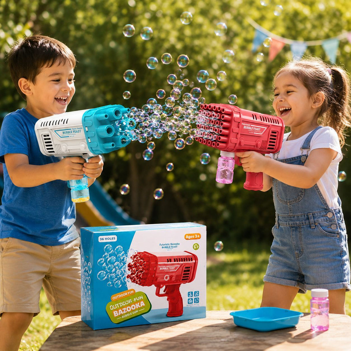 2-in-1 Bazooka Bubble Blower — Random Colour — supplier product image 4