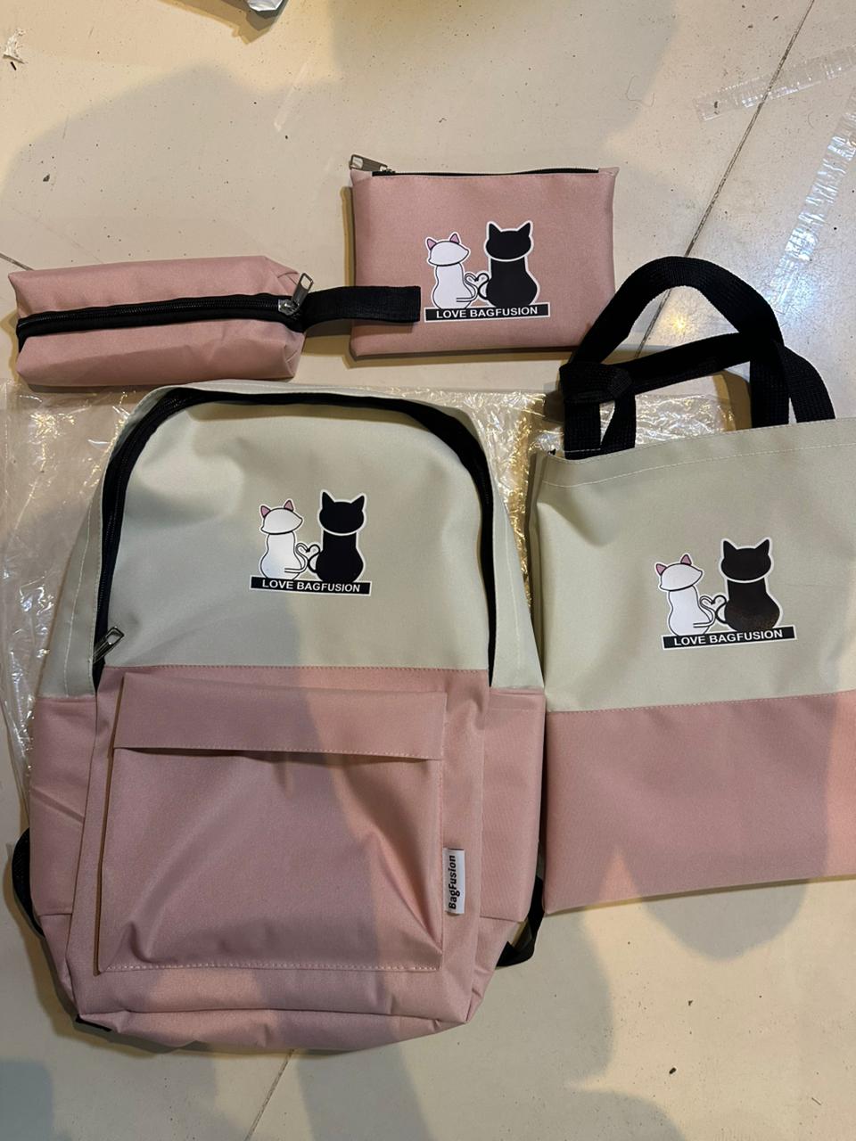 Cat Print School Bag Set — supplier product image 7