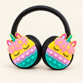 Unicorn Pop-It Headphones — Random Colour — black-headband example; supplied colour varies